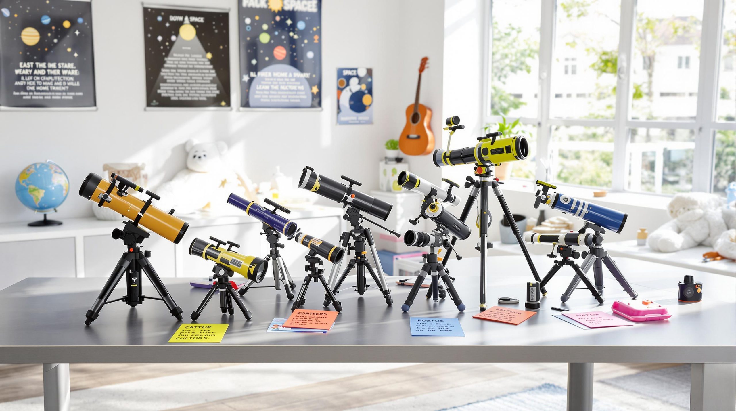 Comparaison de modèles de télescopes pour enfant