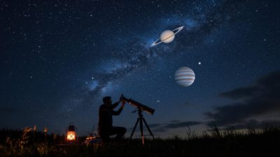 Observation de Saturne et Jupiter avec un télescope d’amateur